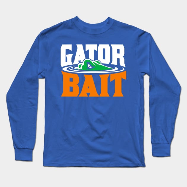 Gator Bait! - On Blue Long Sleeve T-Shirt by humbulb